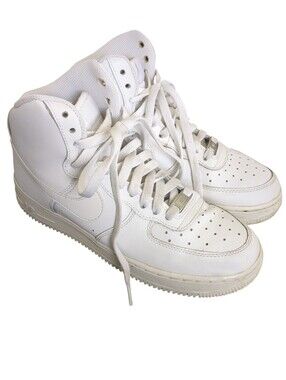 Nike Air Force 1 High LE All White Sneakers Boys Size 7Y DH2943-111